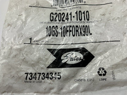 Gates G20241-1010 90° Tube Female Flat-Face O-Ring Swivel Hydraulic Fitting, 5/8