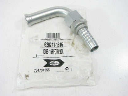 Gates G20241-1616 Hydraulic 90 Bent Tube Female Flat Face GS G20 Fitting 1'' Hose