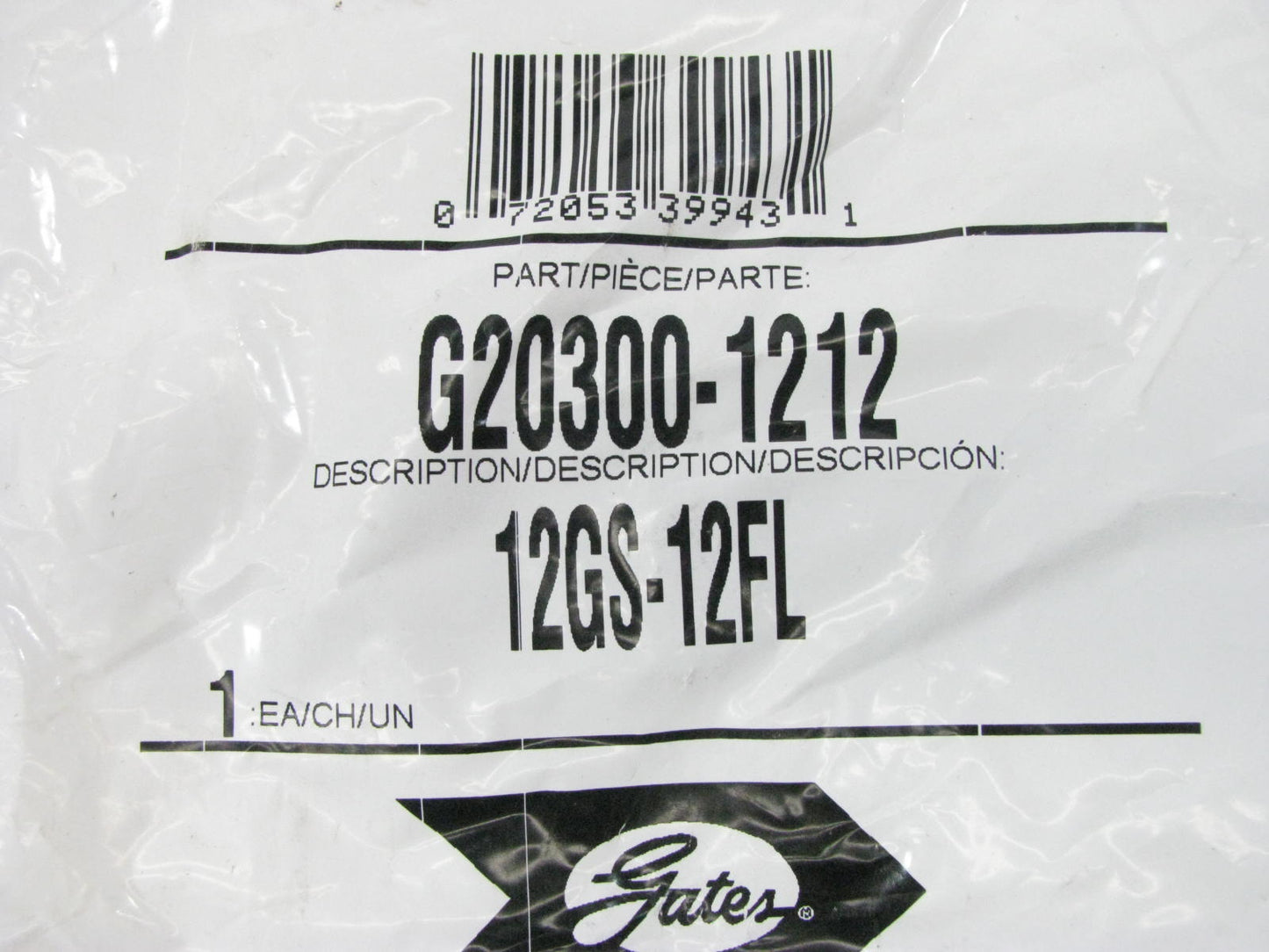 Gates G20300-1212 Hydraulic Fitting Straight Code 61 GS G-20 Coupling 3/4'' Hose