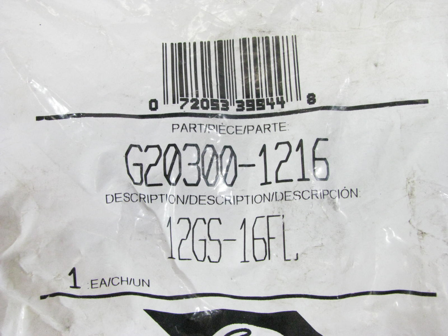 Gates G20300-1216 Hydraulic Fitting Straight Code 61 GS G-20 Coupling 3/4'' Hose