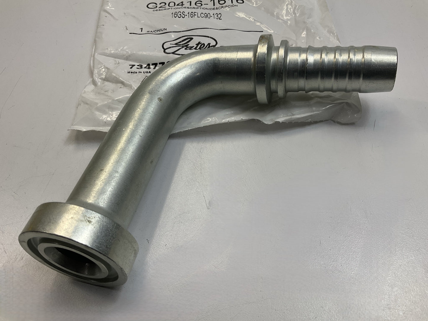 G20416-1616 Hydraulic Hose Fitting Caterpillar Style O-Ring Flange 90° - 1'' ID