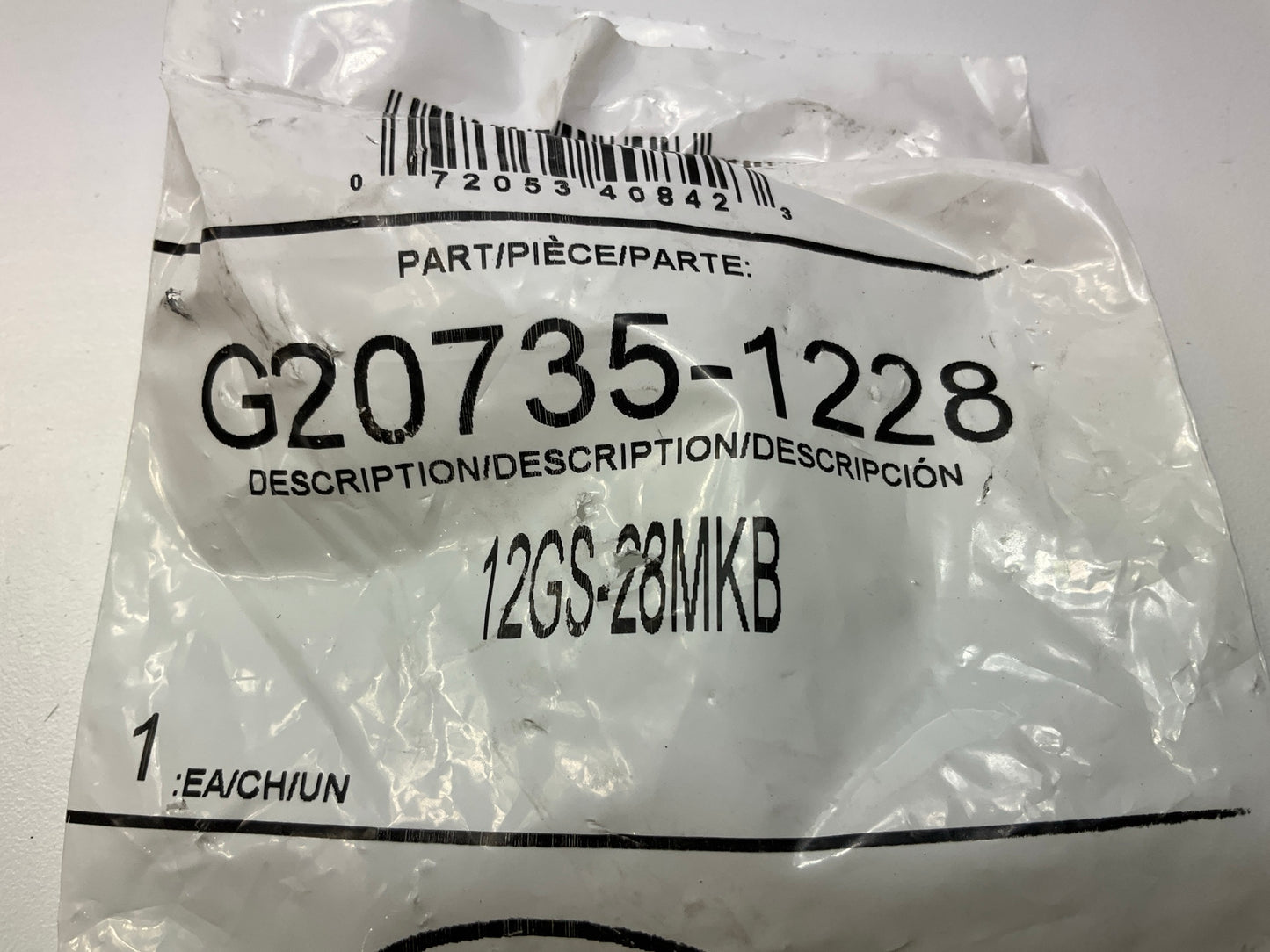 Gates G20735-1228 Male Kobelco GAZ Hydraulic Fitting, 3/4'' - 12GS-28MKB