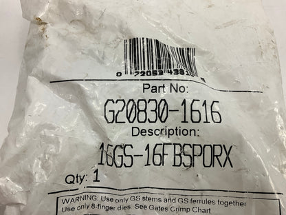 Gates G20830-1616 Female British Parallel O-Ring Swivel Hydraulic Fitting, 1''