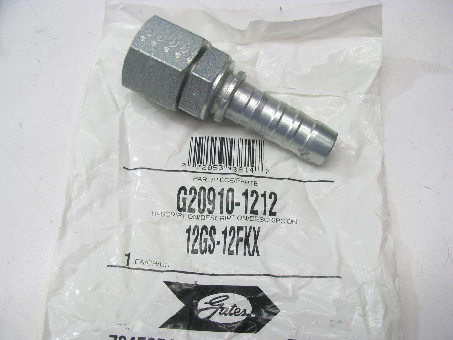 Gates G20910-1212 Hydraulic Fitting Female Komatsu Swivel 3/4'' Hose M30 X 1.5