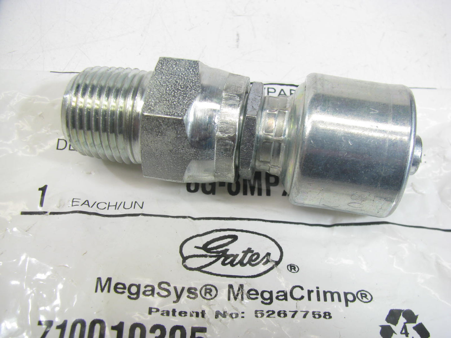 Gates G25105-0608 Male Pipe Swivel (NPTF - Without 30° Cone Seat) Fitting, 3/8''