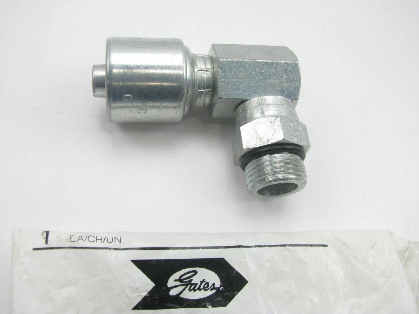 Gates G25123-0810 Male O-Ring Boss 90 Deg Block Fitting 1/2'' Hose X 7/8-14