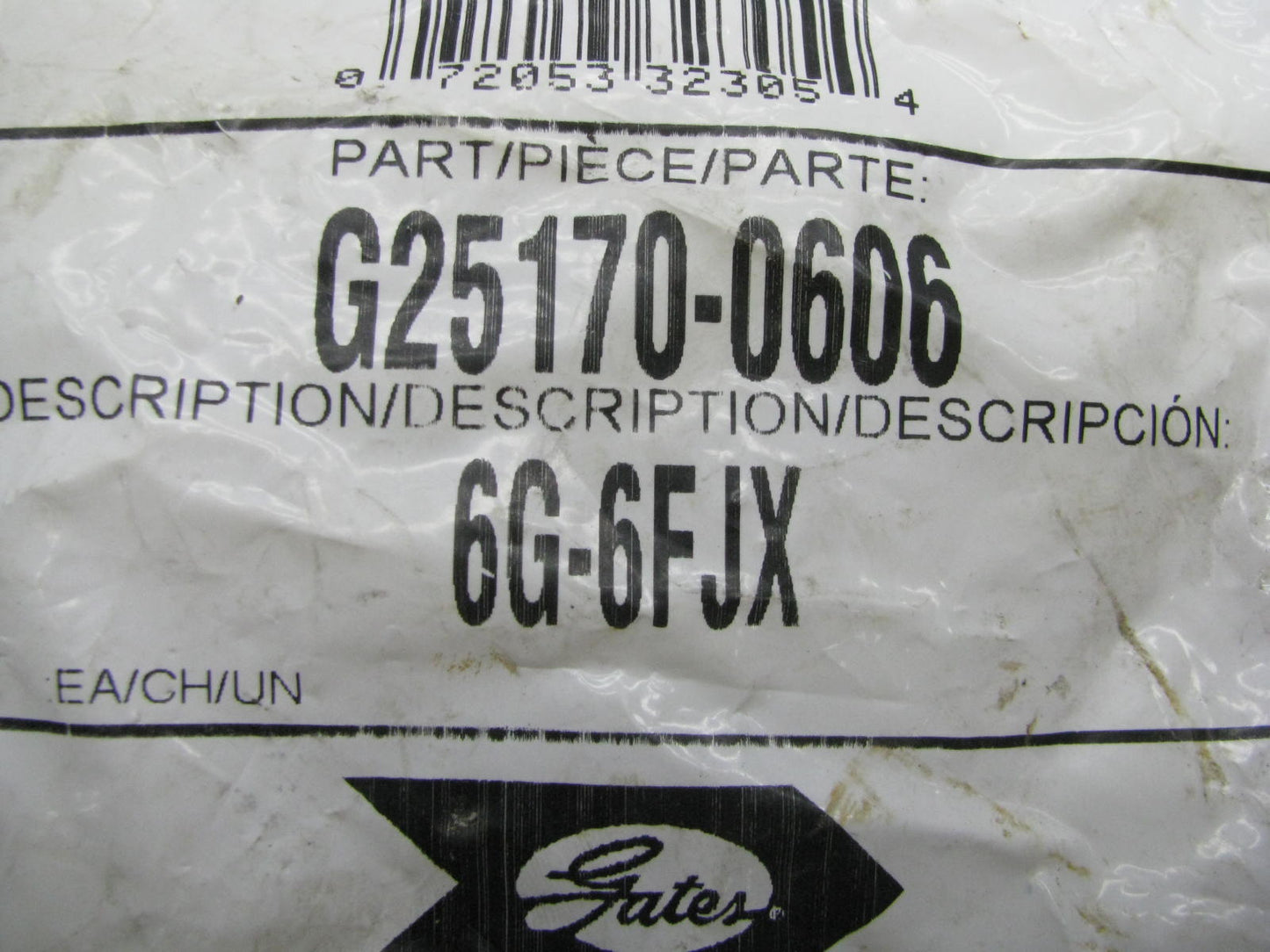 Gates G25170-0606 Female JIC 37 Deg Flare Swivel Megacrimp G25 Hydraulic Fitting