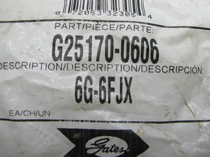 Gates G25170-0606 Female JIC 37 Deg Flare Swivel Megacrimp G25 Hydraulic Fitting