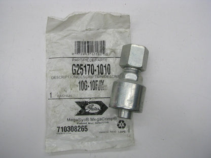 Gates G25170-1010 Straight Female JIC 37 Deg Flare Swivel Megacrimp G25 Coupling