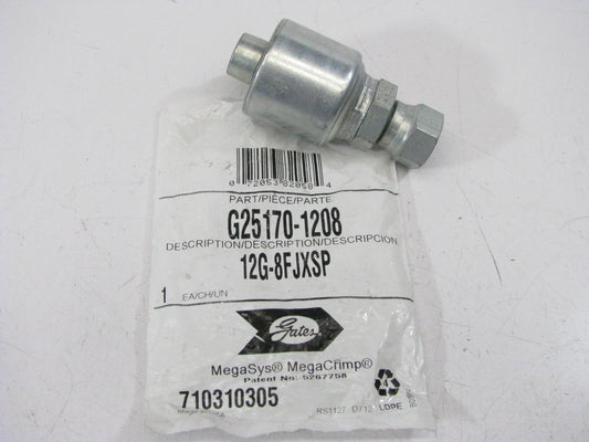 Gates G25170-1208 Hydraulic Fitting Straight Female JIC 37 Flare Swivel 3/4 Hose