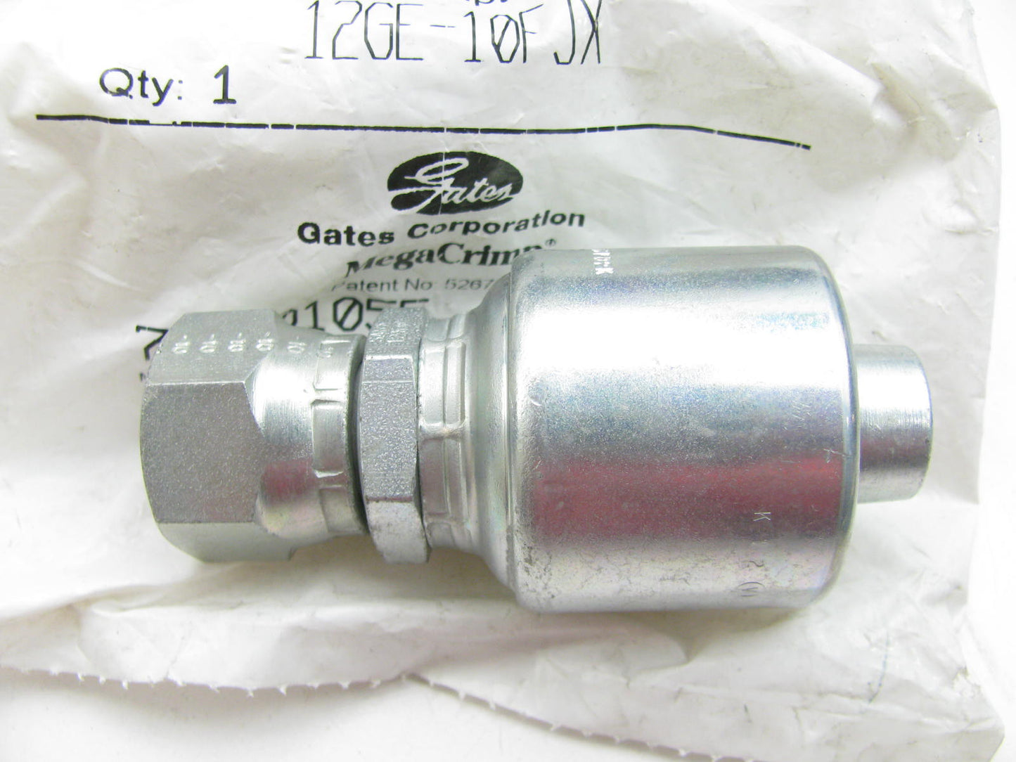 Gates G25170-1210 Female JIC 37 Flare Swivel Hydraulic Fitting 3/4'' Hose 7/8''-14