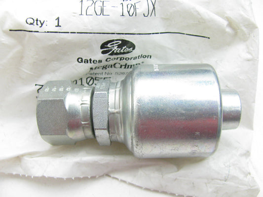 Gates G25170-1210 Female JIC 37 Flare Swivel Hydraulic Fitting 3/4'' Hose 7/8''-14