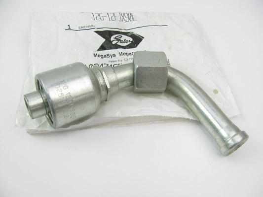 Gates G25181-1212 Hydraulic Fitting 90 Deg Bent Tube Female JIC 37 Deg 3/4'' Hose