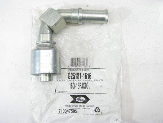 Gates G25181-1616 Hydraulic Fitting 90 Bent Tube Female JIC 37 1'' Hose 1-5/16-12