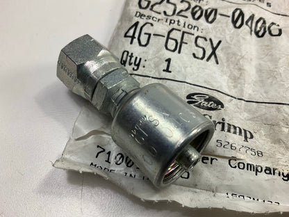 Gates G25200-0406 Female SAE 45° Flare Swivel Hydraulic Fitting, 1/4'' - 4G-6FSX