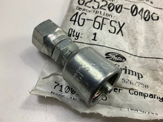 Gates G25200-0406 Female SAE 45° Flare Swivel Hydraulic Fitting, 1/4'' - 4G-6FSX