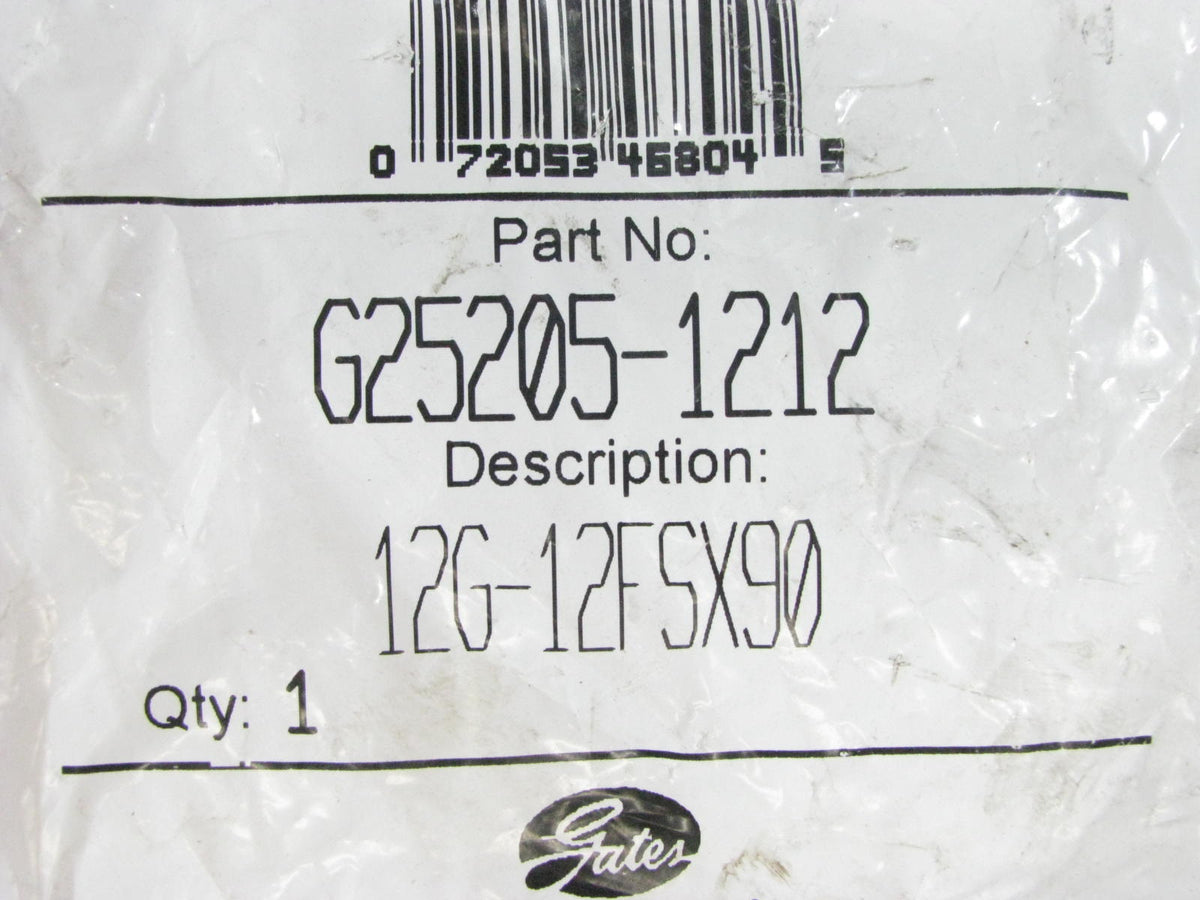 Gates G25205-1212 Hydraulic Fitting 90 Bent Tube Female SAE 45 Flare 3/4'' Hose