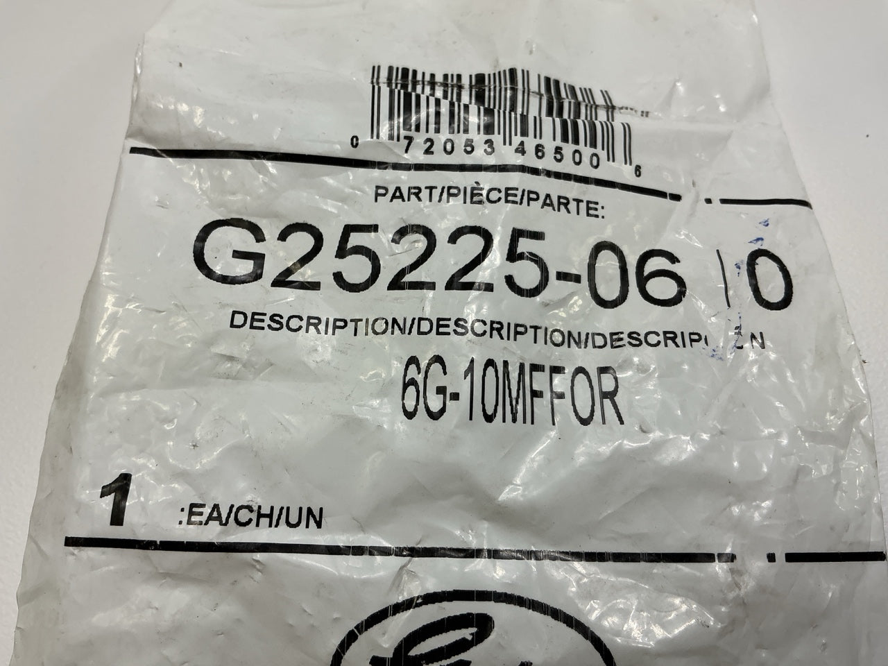 Gates G25225-0610 Male Flat-Face O-Ring Hydraulic Fitting, 3/8'' - 6G-10MFFOR