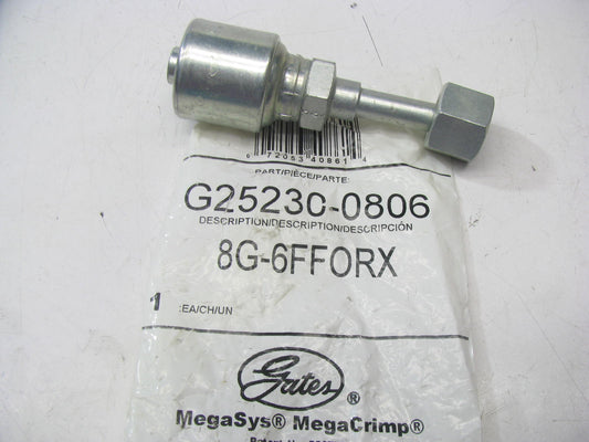 Gates G25230-0806 Hydraulic Fitting Straight Female Swivel 1/2'' Hose 11/16''-16