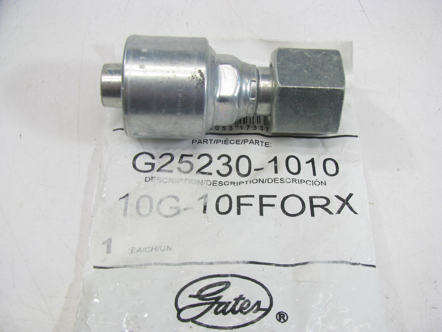 Gates G25230-1010 Hydraulic Fitting Straight Female Flat Face Swivel 5/8'' Hose
