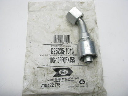 Gates G25235-1010 45 Degree Bent Tube Female Flat Face Swivel Megacrimp G25