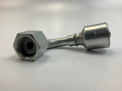 G25240-0406 - Female Flat-Face O-Ring Swivel 90° Angle, 1/4'' ID, 11/16-16 Thread