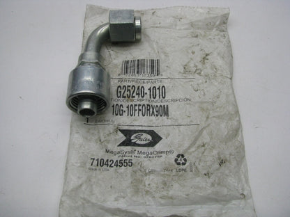 Gates G25240-1010 90 Degree Bent Tube Female Flat Swivel Megacrimp G25 Coupling