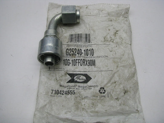 Gates G25240-1010 90 Degree Bent Tube Female Flat Swivel Megacrimp G25 Coupling