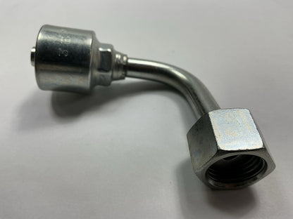 G25241-0606 Female Flat-Face O-Ring Swivel - 90° Angle, 3/8'' Id, 11/16-16 Thread