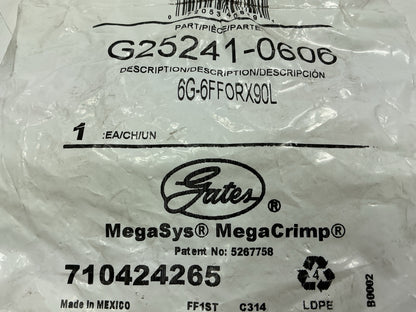 G25241-0606 Female Flat-Face O-Ring Swivel - 90° Angle, 3/8'' Id, 11/16-16 Thread