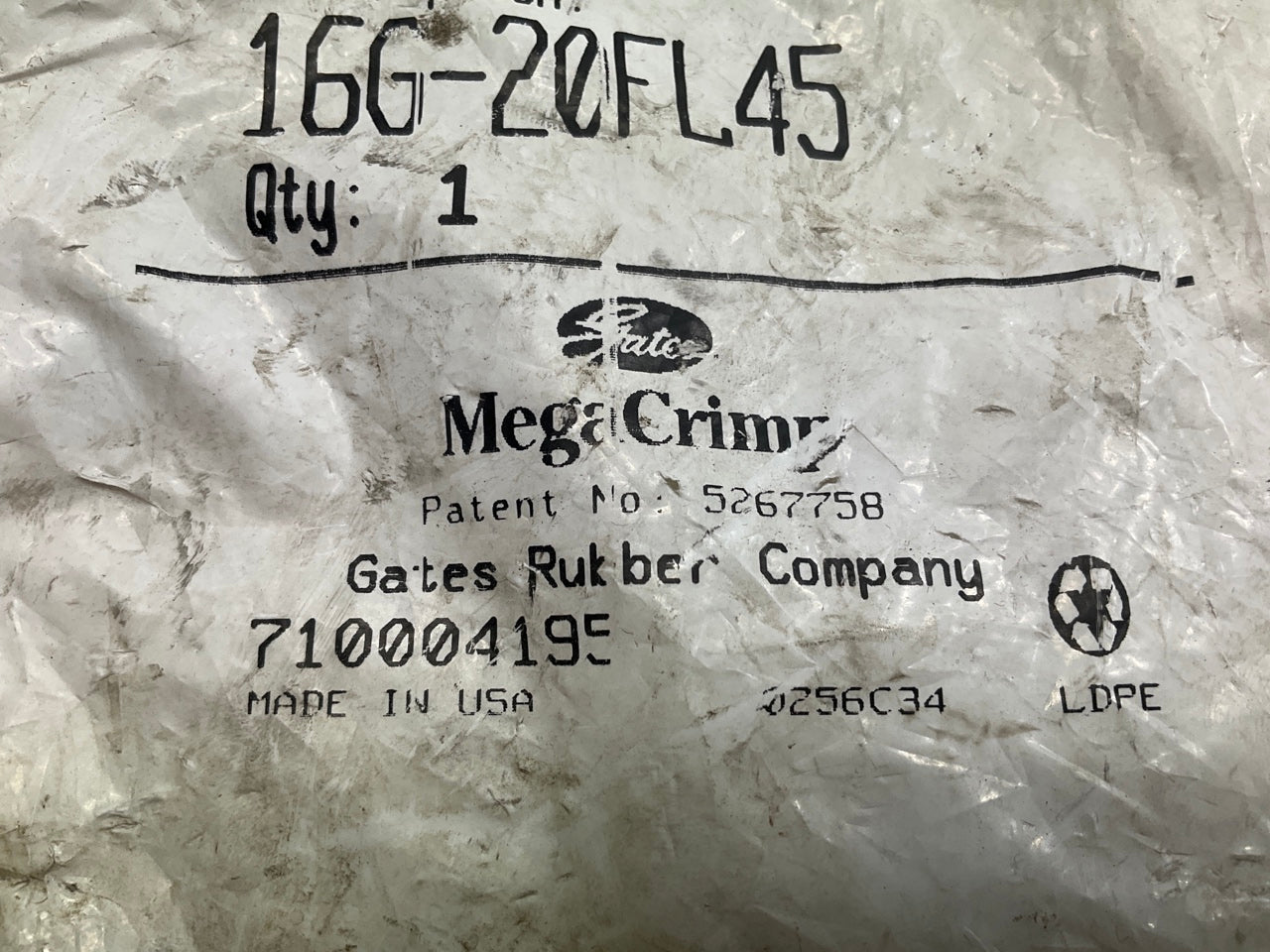 Gates G25307-1620 45° Code 61 O-Ring Flange 1'' Hydraulic Fitting, 16G-20FL45S