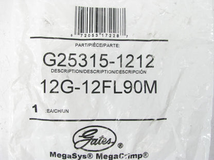 Gates G25315-1212 Hydraulic Fitting 90 Bent Tube Code 61 Megacrimp G25 3/4'' Hose