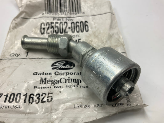 Gates G25502-0606 45° Tube SAE Male Inverted Swivel Hydraulic Fitting, 3/8''