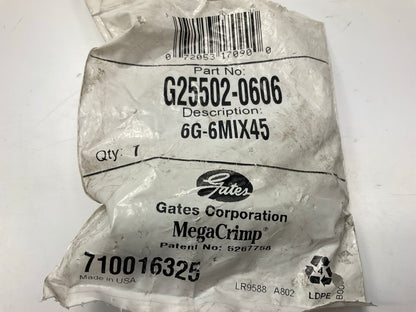Gates G25502-0606 45° Tube SAE Male Inverted Swivel Hydraulic Fitting, 3/8''