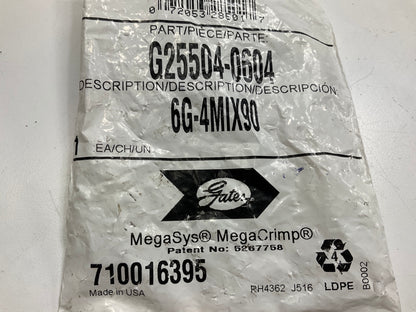 Gates G25504-0604 SAE Male Inverted Swivel 90° Hydraulic Fitting, 6G-4MIX90