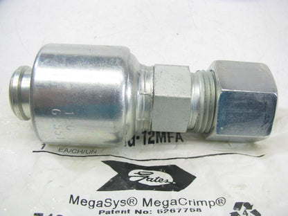 Gates G25510-1212 Hydraulic Fitting SAE Male Flareless Megacrimp G25 3/4'' Hose