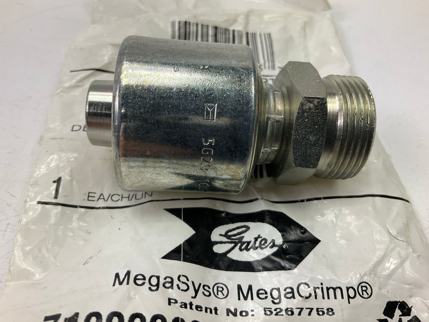 Gates G25615-1018 Male DIN 24° Cone 5/8'' Hydraulic Fitting, 10G-18MDL