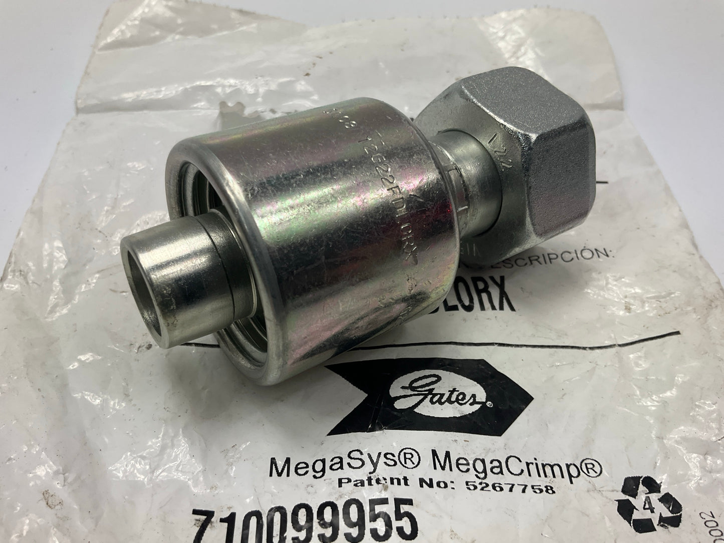 Gates G25645-1222 Female DIN 24° Cone Swivel Hydraulic Fitting, 3/4''