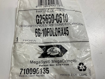 Gates G25650-0610 45° Tube Female DIN 24° Cone Swivel Hydraulic Fitting, 3/8''
