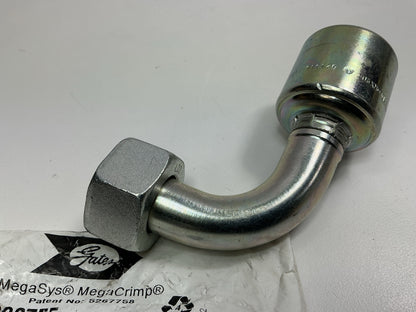 Gates G25655-1222 24° Cone Swivel Hydraulic Hose End W/O-Ring, 90° Angle, 3/4''