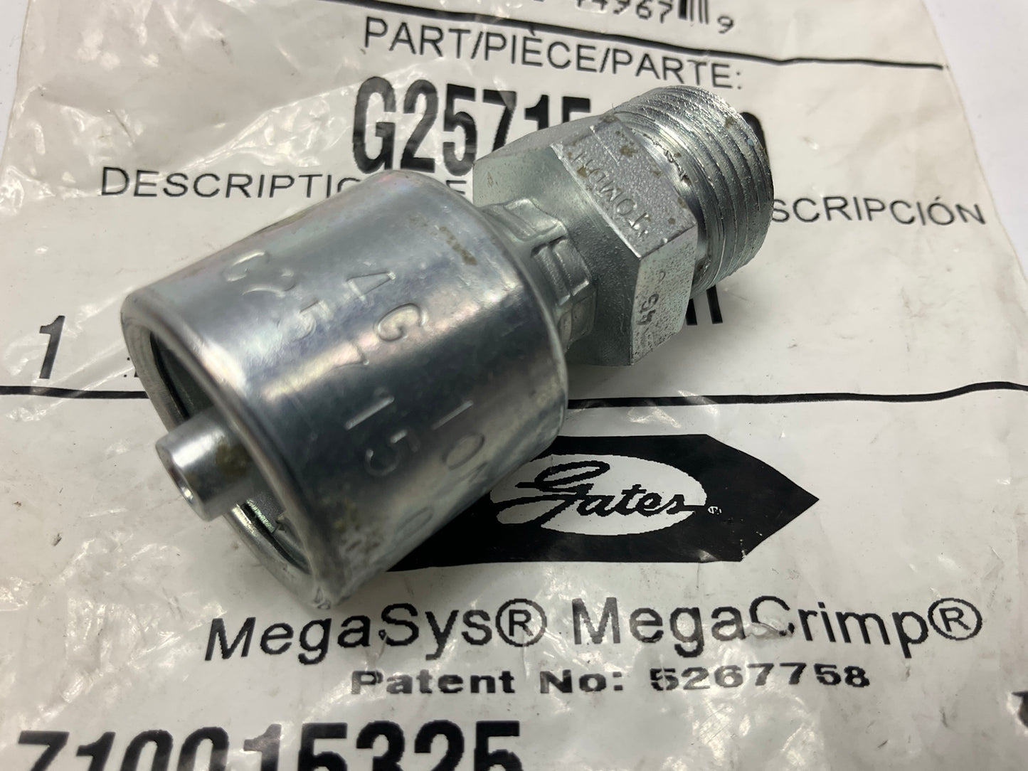 Gates G25715-0410 Male DIN 24° Cone Hydraulic Fitting, 1/4'' Hose - 4G-10MDH