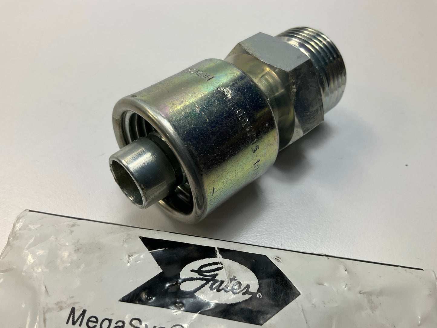 Gates G25715-1020 SAE Male Flareless Hydraulic Fitting, 3/8'' - 6G-4MFA