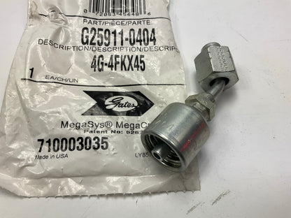 Gates G25911-0404 45° Tube Female Komatsu Japanese Metric Swivel Fitting, 1/4''
