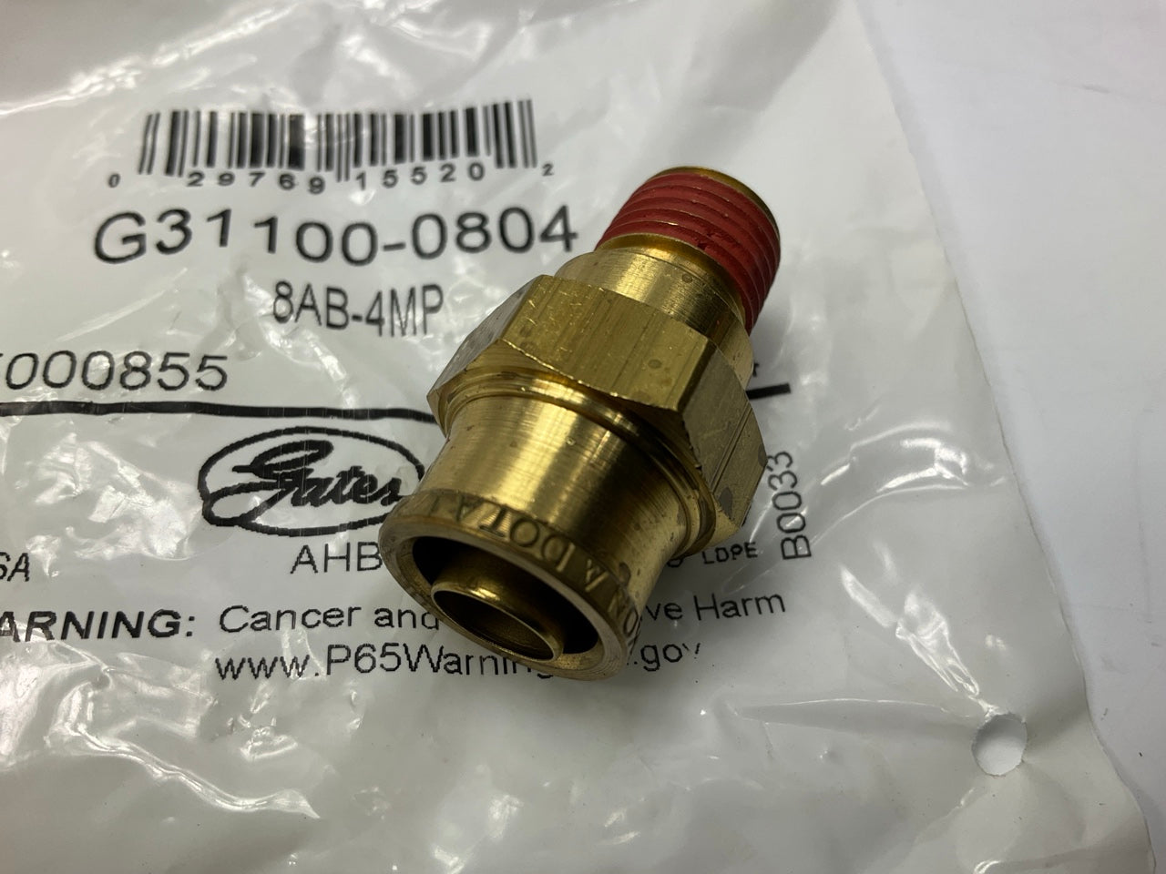 Gates G31100-0804 Air Brake 1/2'' To 1/4''-18 Male Pipe Fitting, 8AB-4MP