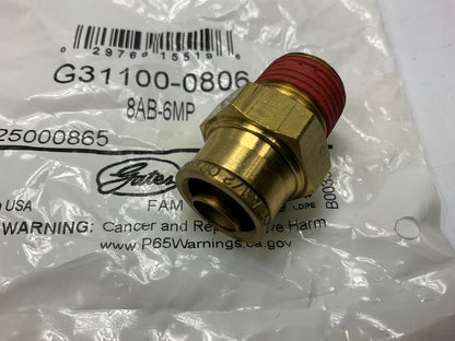 Gates G31100-0806 Air Brake 1/2'' To 3/8''-18 Male Pipe Fitting, 8AB-6MP