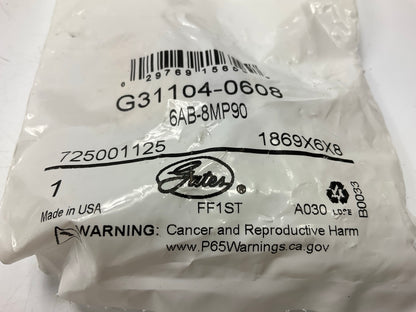 Gates G31104-0608 90° Air Brake To Male Pipe, 3/8'' X 1/2''-14 - 6AB-8MP90