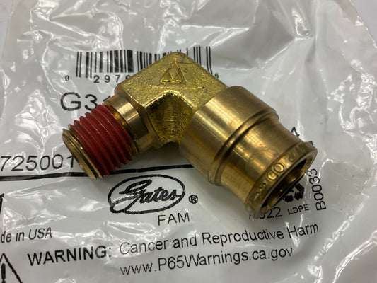 Gates G31104-0804 90 Deg. Air Brake 1/2'' To 1/4''-18 Male Pipe Fitting, 8AB-4MP90
