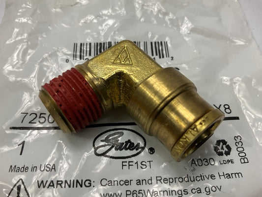 Gates G31104-0806 90 Deg. Air Brake 1/2'' To 3/8''-18 Male Pipe Fitting, 8AB-6MP90