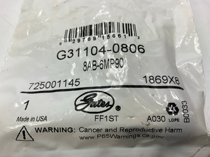 Gates G31104-0806 90 Deg. Air Brake 1/2'' To 3/8''-18 Male Pipe Fitting, 8AB-6MP90
