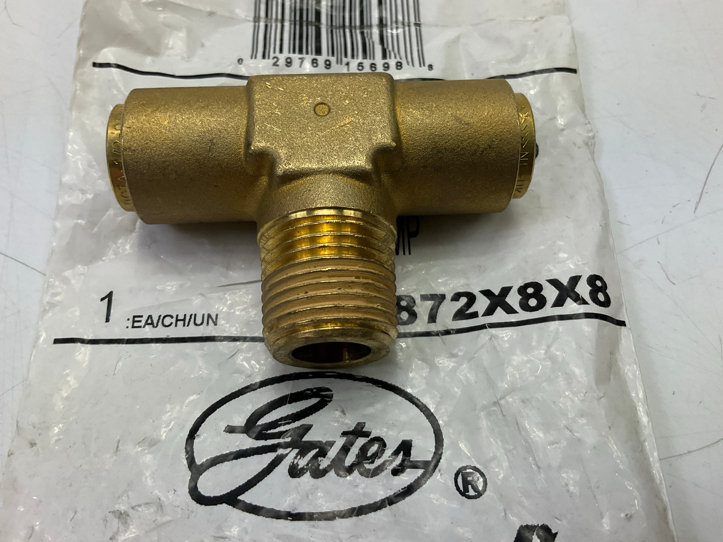 Gates G31134-0808 Air Brake Branch Tee To Male Pipe, 1/2'' - 8AB-8AB-8MP